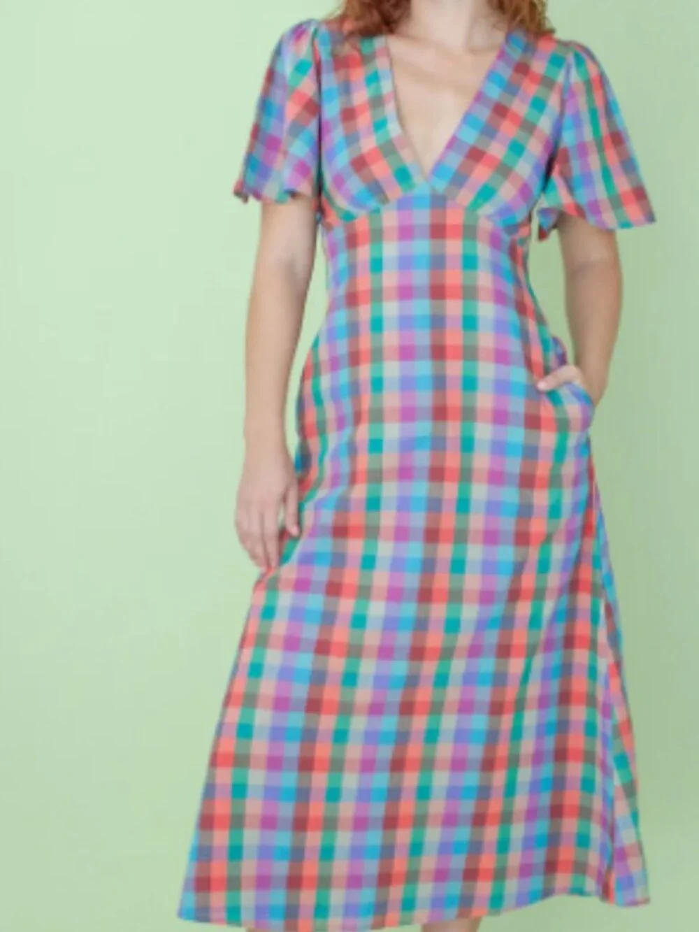 Grace Dress Lisa Says Gah - Colorburst Plaid - Picture 1 of 5